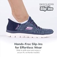 Skechers Women's Summits Hands-Free Slip-Ins – Memory Foam Insole, Heel Pillow, Vegan Materials Sneaker, Navy Purple, 6 Wide — image 5
