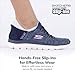 Skechers Women's Summits Hands-Free Slip-Ins – Memory Foam Insole, Heel Pillow, Vegan Materials Sneaker, Navy Purple, 9.5 Wide