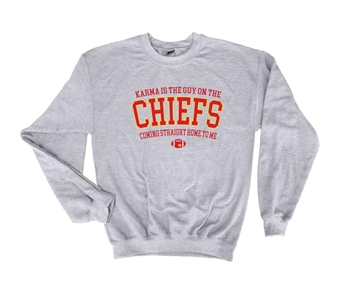 Game Day Sweatshirt, Karma Is The Guy On The C.h.i.e.f.s Coming Straight Home To Me Sweatshirt, American Football Sweatshirt, Sports Mom Gift, Game Day Football Sweatshirt, Game Day Hoodies