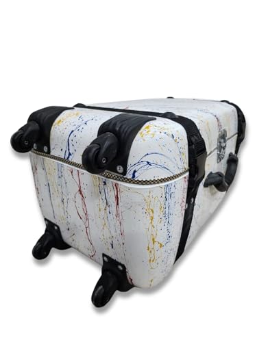 Image of Tabla Fiberglass Case With Trolley And 360� Wheels For One Tabla And One Bayan (WHITE SPLASH)