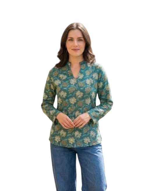 Image of Floral Printed Kurta, Full Sleeve