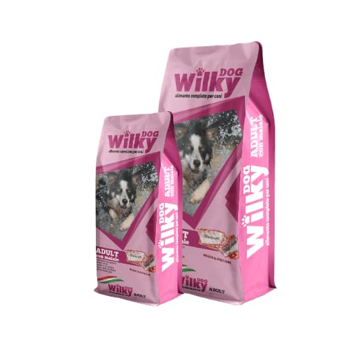 Wilky Dog Adult Crocchette con Maiale e Cereali, Polpa di Barbabietola, Estratto di Yucca e Castagne, 20kg