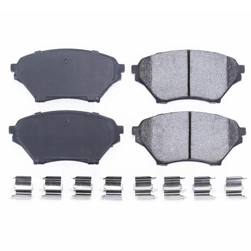Image of PowerStop Front Brake Pads for Mazda Miata 2001-05 - Z17 Ceramic Brake Pads with Installation Hardware, 17-890
