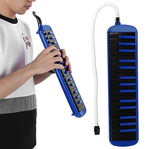 Melodica 32 Key Wind Musical Instrument Blue Beginner Practice Bag F32s (Blue)
