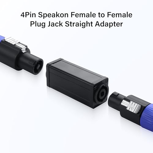 Conector Speakon Audio 4 Pin NL4FC Hembra a Hembra miniatura 3