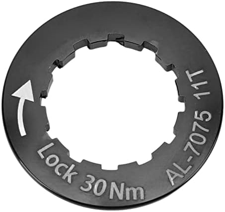 Miniatura 6 de VBESTLIFE Cassette Lockring, volante bloqueo cubierta aleación de aluminio Cassette volante bloqueo cubierta para MTB Road Bike (negro)