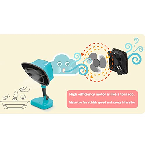 Desktop Range Hood, Mini Desktop Cooker Hood with Angle Adjustment, Rotating Adjustment Wind Power, Easy to Clean, Low Noise, Extractor Fan for Home, Kitchen Hot Pot, BBQ