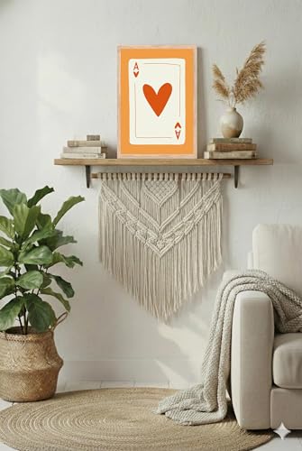 Image of BLINKART Ace Orange Aesthetic Modern Art Walls With Frame | Natural Wood Texture | Living Room Bedroom Office Wall Decoration | Poster Home Decor Frames Wall Bedroom | 12x8 Inches(D63)