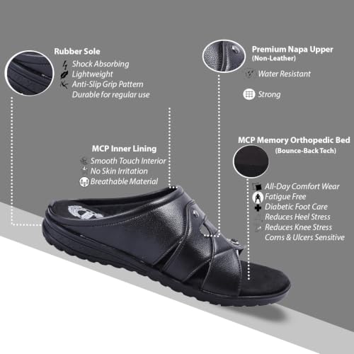 Image of DR PLUS Men's Healthcare, Diabetic and Orthopedic MCR /MCP Footwear /Sandals /Slipper /Chappal