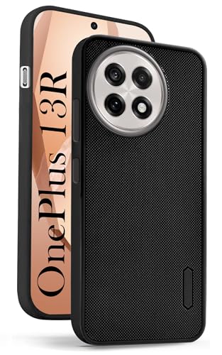 Image of Jkobi Back Cover Case for OnePlus 13R 5G (Textured Grip Design | Micro-Fiber Cloth Inside | Slim and Light Weight | Soft Touch and Feel | Black)