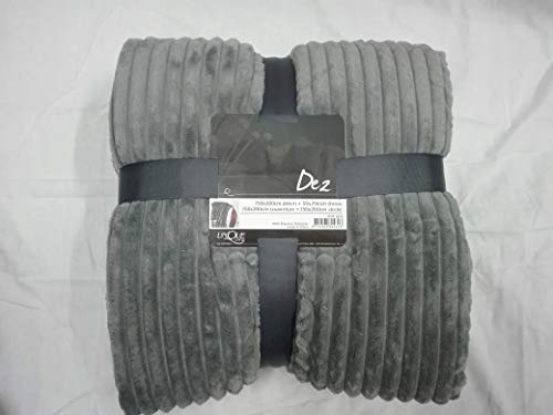 Plaid Dez 150 x 200 cm Colore Dark Grey