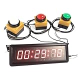 Reloj digital de 11 pulgadas con control remoto, pantalla LED, reloj de pared electrónico, cronómetro y temporizador de intervalos para escuela, gimnasio, entrenamiento y eventos deportivos
