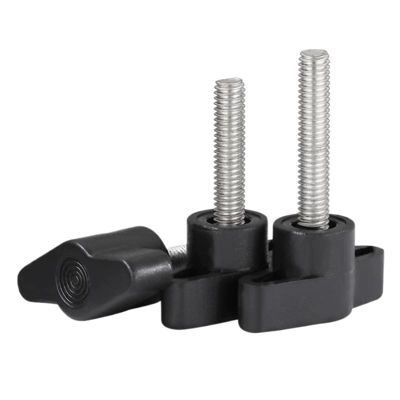 SS304 Stainless Steel Plastic T-Shaped Head Thumbscrews T-Handle Bolts M4 M5 M6 (2,M6 x 20mm, Head Dia.35mm)