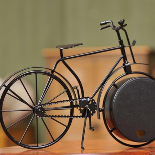 Reloj Silencioso de Metal Negro con Diseño de Bicicleta Creativa de Alta Resistencia 6