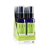 EO Hand Sanitizer Spray: Organic Peppermint, 2 Ounce, 6 Count
