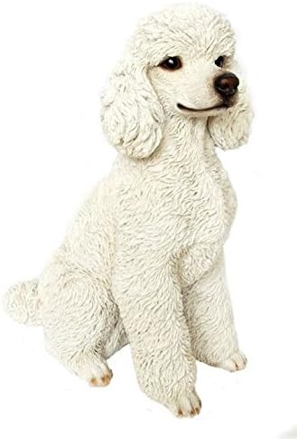 Dog - Poodle Sitting - White Statue