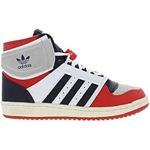 adidas Top Ten De Mens Shoes Size 10, Color White/Navy/Red