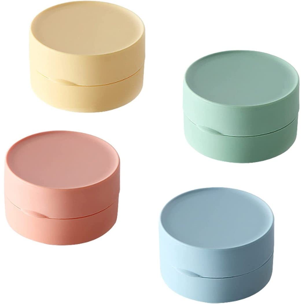 Soap Box, Travel Soap Box with Lid, Soap Dish, Small Soap Box, Waterproof, Travel Soap Box for Organizing Portable Soap (blue, Pink, Green, Yellow) 4 Pieces