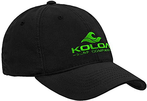Koloa Embroidered Wave Logo Unstructured Soft Hats. Low Profile Adjustable Caps