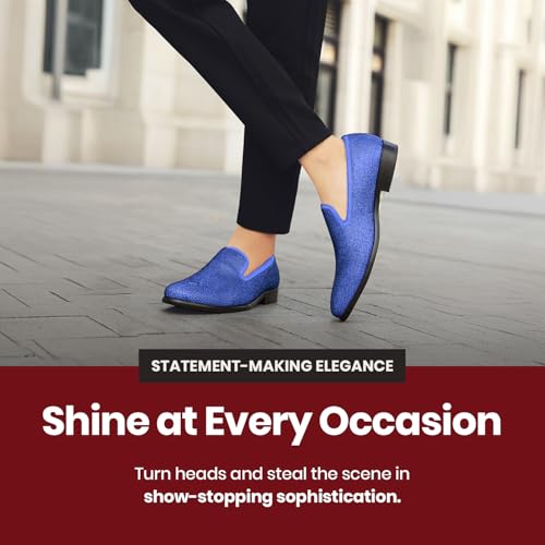 Image of Amali Men's Embellished Velvet Tuxedo Loafers, Smoking Slippers | Velvet slip-on smoking slippers with embellished upper for tuxedos, weddings and formal occasions