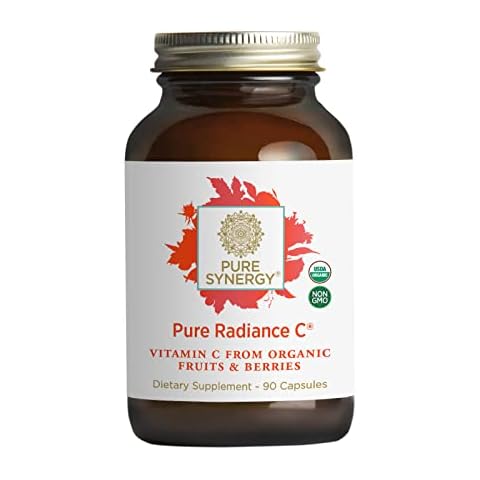 Pure Synergy Pure Radiance C, 90 Capsules, Made with Organic Ingredients, Non-GMO, Vegan, 100% Natural Vitamin C with Organic Camu Camu Extract, Immune Support, Vegan, Gluten Free Cover