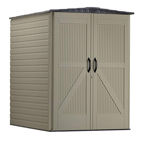 Rubbermaid Roughneck Large Vertical Resin Weather Resistant Outdoor Garden Storage Shed, 5x6 Feet