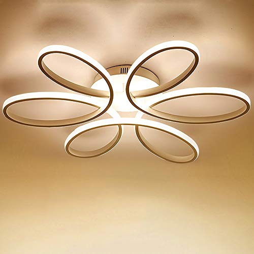 Preisvergleich Produktbild Moderne led Weiß deckenleuchte 3000K 75W kreative blumenförmige deckenleuchte acryl aluminium lampenschirm gebogenes design wohnzimmer lampe beleuchtung 58cm*11cm