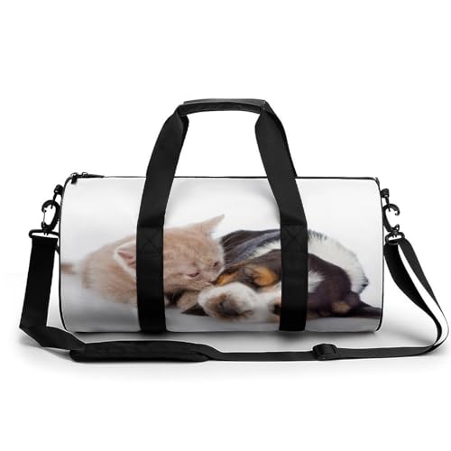 Sac de voyage 45x23x23cm compact avec motif mignon de chien et chaton