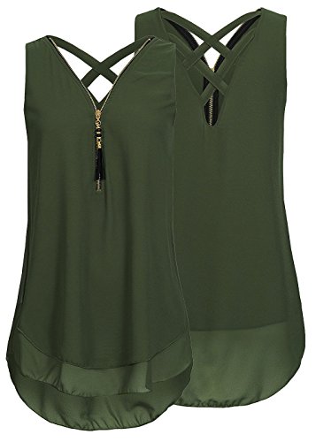 Flying Rabbit Damen Shirt Chiffon Bluse Langarmshirt Cover