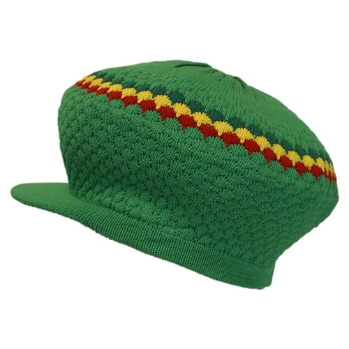 Image of Shoe String King SSK Rasta Knit Tam Hat Dreadlock Cap. Multiple Designs and Sizes.