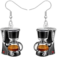 LONYOO Acrílico Divertidos Pendientes Máquina de Café Colgante