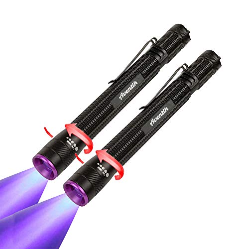 D Aventik Edison Design Power 365nm Zoomable Pen Light (2pc 365nm black)