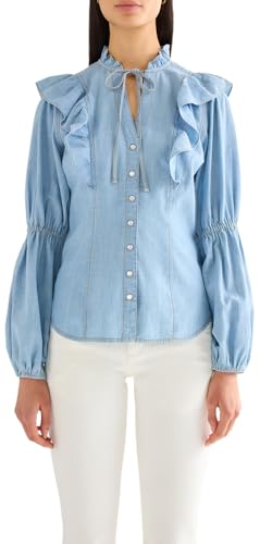 Wrangler Romance Blouse t-shirt femme mode été col rond top fluide coton