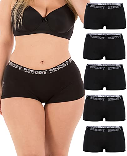 B2BODY Cotton Underwear Women - Boyshort Panties for Women Small to Plus Size Multi Pack2