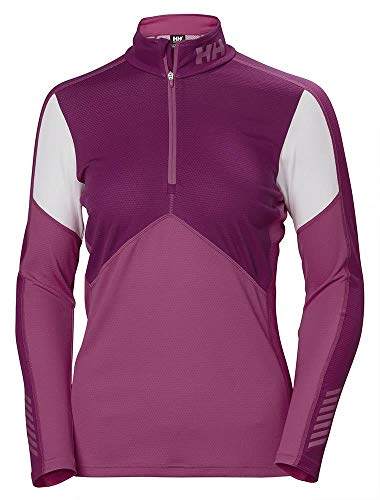 Helly Hansen Women's HH LIFA Active 1/2 Zip Lightweight 2-Layer Long-Sleeve Thermal Baselayer Top, 181 Dragon Fruit, X-Small