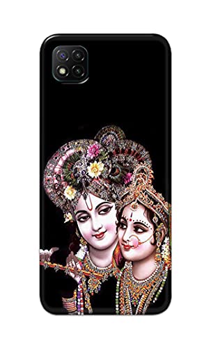 Image of PRINTFIDAA� Printed Hard Back Cover Case for Mi Poco C3 Back Cover (Radha Krishna) -2808