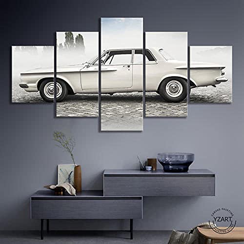 Voiture de luxe cadre 3D art mural haut de gamme | Peinture abstraite salon