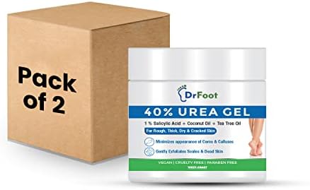 Dr Foot | Foot Cream for Cracked Heels | Feet Dead Skin Remover | Urea Cream | Crack Heel Repair Cream | 40% Urea Gel & 1% Salicylic Acid | Foot Cream for Dry Feet | Foot Care Cream | Pack of 2