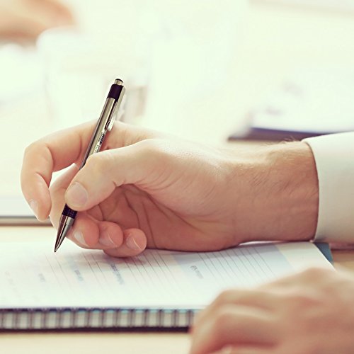 Zebra Pen G-301 Retractable Gel Ink Pen, Stainless Steel Barrel, Medium Point, 0.7Mm, Black Ink, 2-Pack #TOP3