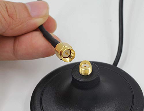 Image of Fookoo 10FT /3Meter Extended Antenna Base Male to Female for Wireless Backup Camera System