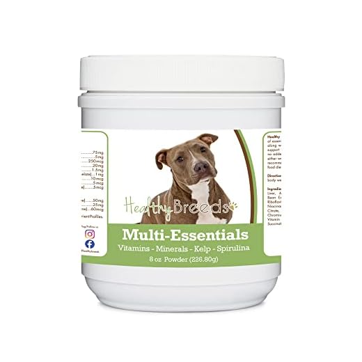 Healthy Breeds Pit Bull, Brindle, Multi-Essentials Powder for Dogs - an Ideal Supplement of Vitamins, Minerals & Antioxidants for Your Dog - 8 oz