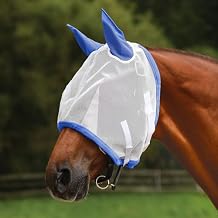 Schneiders Dura-Mesh Original Fly Horse Mask | Ultra-Durable 1000D Poly Vinyl | 70% UV Protection | Breathable & Comfortable Fit | Mask with Ears | Color Royal Blue | Size Cob