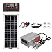 Produktbild uerdand 30W Solar Panel Kit Komplett-Ladegerät 220W Inverter 10A-Controller USB-220V Solarstromanlage für Heimnetz Camp Telefon