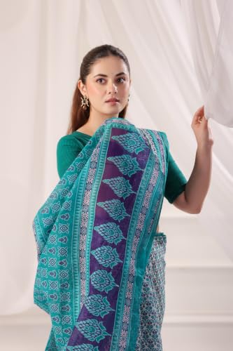 Image of TAMAIRA FASHION Mulmul Pure Cotton Saree For Woman |Office Wear Daily Wear Sarees For Women Without Blouse Piece(Available in 19 Colours)