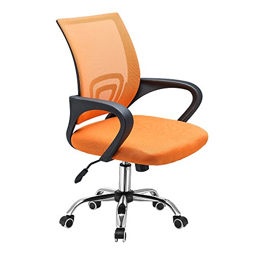 Image of Panana Swivel Mesh Back Office Chair Gas Lift Ergonomic Desk Chair with Armrest Task Chair (Orange)