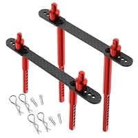 MUNEFE Columnas De Aluminio Para Coche RC – Soportes Para Carrocería De 1/10, Compatibles Con Axial SCX10 90046, Largas Y Cortas