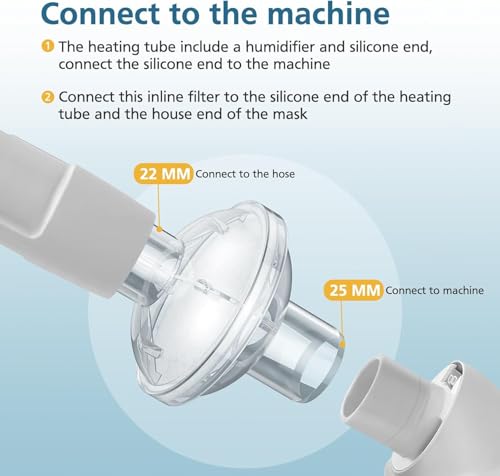 Image of 9-pack CPAP Inline Filter, Universal Inline CPAP Filter Compatible with BiPAP Machines ResMed,Dreamstation Standard, Any CACP Machine Size 22mm and 25mm Tube