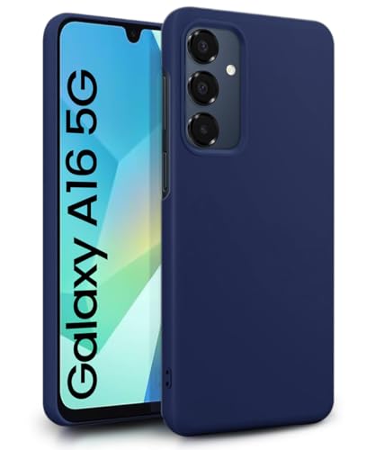 WOW IMAGINE Slim Frameless Back Cover for Samsung Galaxy A16 5G | Ultra Thin Lightweight Design & Camera Protection | Soft Matte Silicone Flexible Mobile Case (Blue)- Best and cheap mobile covers in India