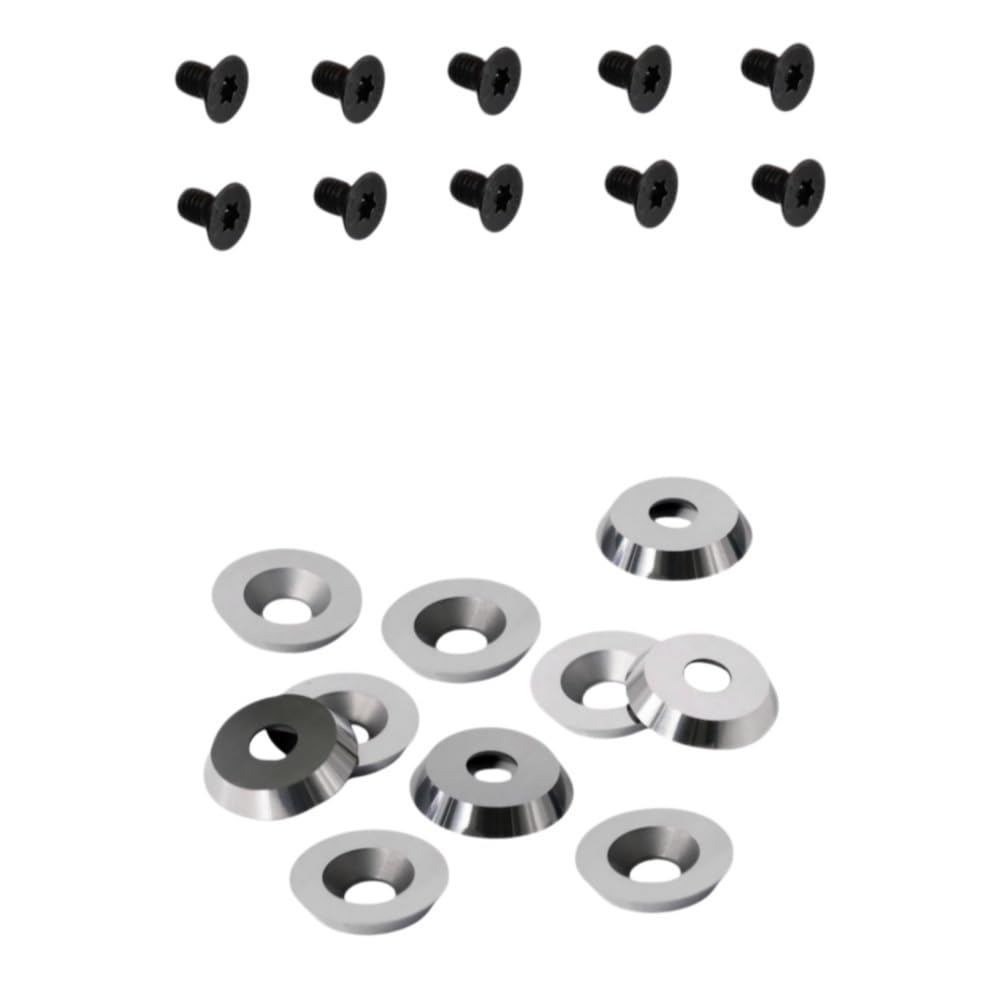 Llmwfa One Color 10Pcs Tungsten Carbide Inserts Indexable Blades 18X3mm, Replacement Woodworking Lathe Cutter For Turning Tools
