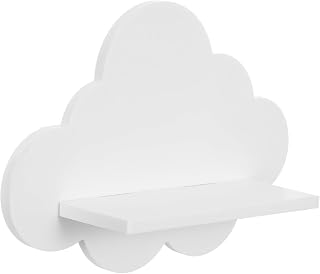 BETOOKY Cloud Shaped Plastic Wall Shelf, No Drill Nursery Storage Organizer